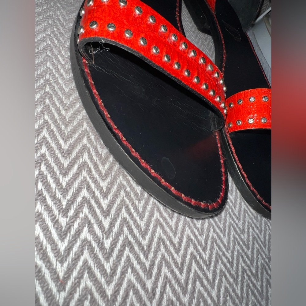 Zadig & Voltaire Alta Croc Embossed Sandals - Picture 6 of 12